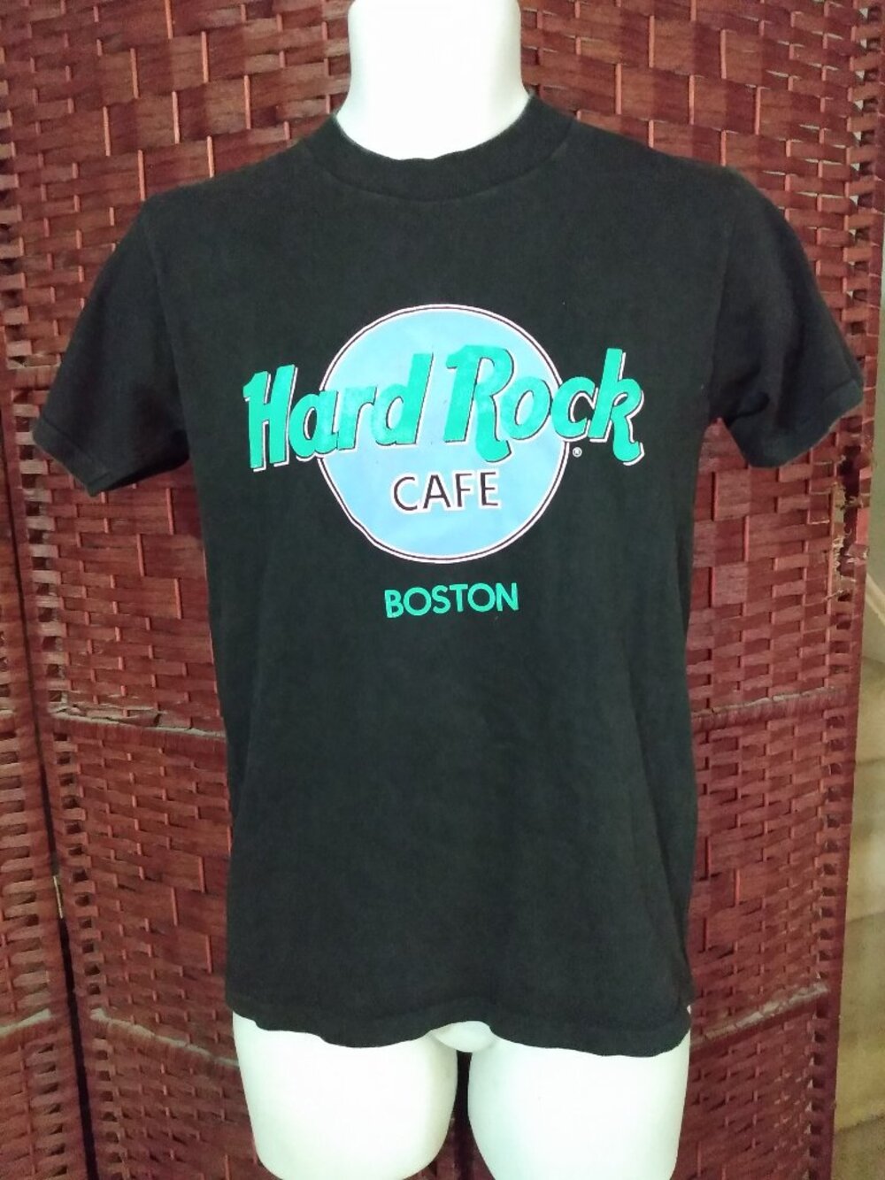 Vintage Hard Rock Cafe Boston T Shirt Single Stitch Black Adult Small 90s
